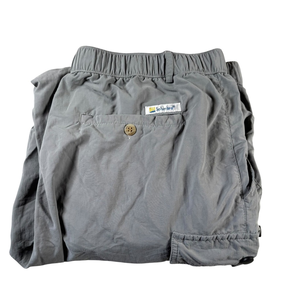 VTG Solumbra Cargo Pants Mens L Gray Sun Protection Lightweight Utility Hiking